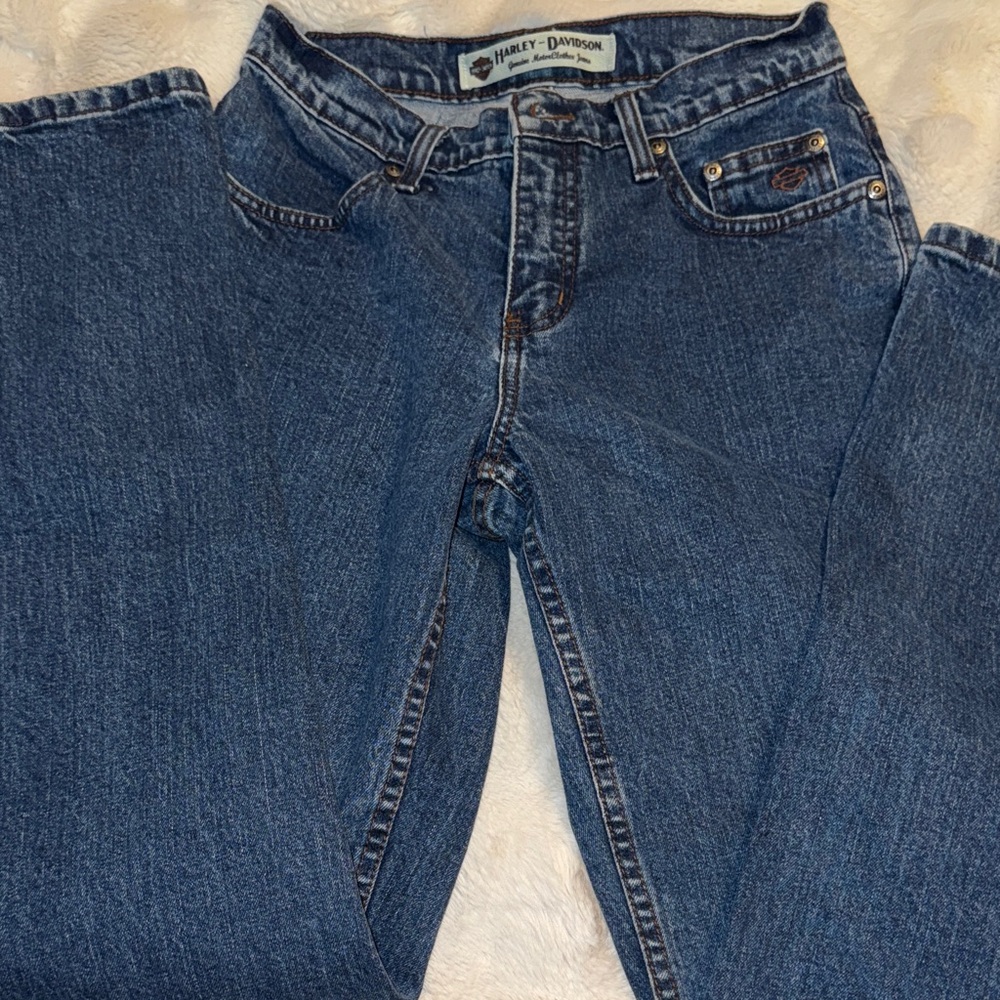 Harley-Davidson Straight Leg Jeans in Dark Blue Denim